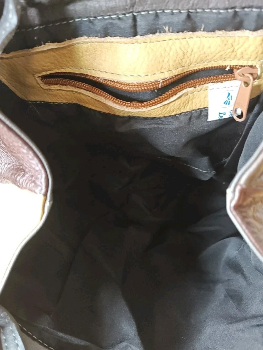 Vintage Boho Hippie Patchwork Backpack Genuine Leather Bucket Bag Purse Academia